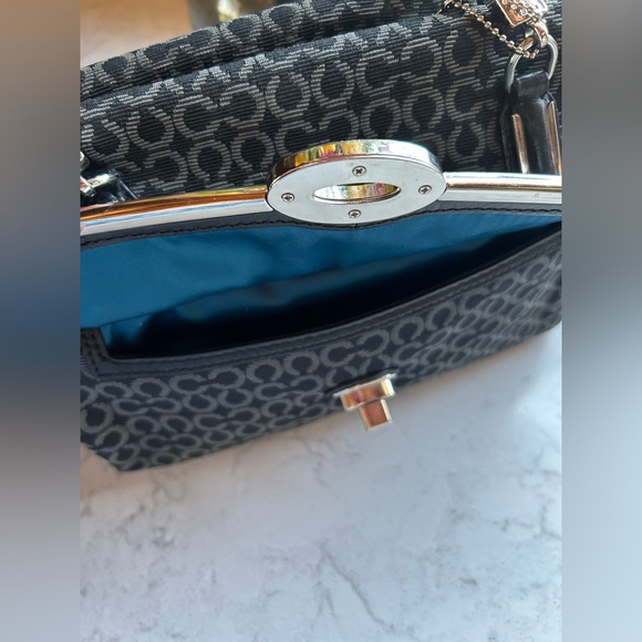 Coach Madison 25215 OP Art Needle Point Satchel Top Handle Bag Purse - Picture 4 of 13